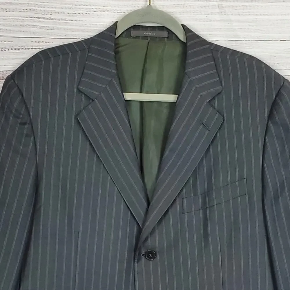 Ermenegildo Zegna Trofeo Gray Suit Jacket 54R EU 44 US XL Wool Sport Coat Italy